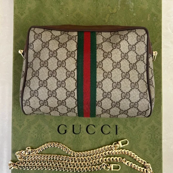 Gucci Beige and Brown Crossbody Bag - Picture 9 of 14